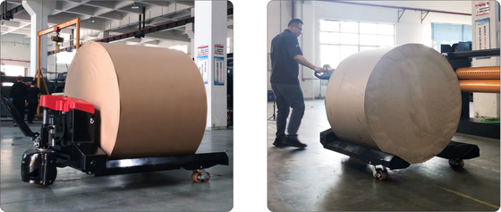 Buy 800 - 1300mm Electric Handling Forklift  Paper Roll Clamp Forklift Jumbo Roll online manufacture
