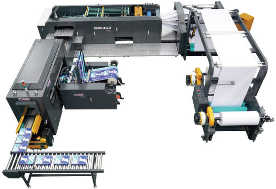 kaufen Kompakte A4-Papierherstellungsmaschine mit 10 Reams/Min-Ausgabe und 60-100g/m2 High-Grade Copy Paper-Produktionslinie online manufacture
