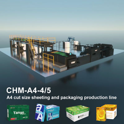 ซื้อ ผลิตสูง 30 ตันต่อวัน A4 Sheeter และเครื่องบรรจุด้วยความเร็วสูงสุด 280m / นาทีและความแม่นยําการตัด ± 0.2 มม online manufacture