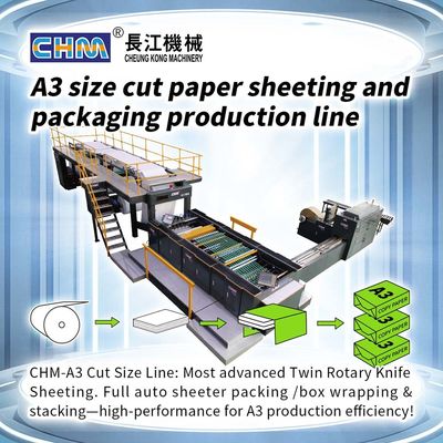 comprar Guillotina CHM para papel A4 y máquina de embalaje con alta producción de 30 toneladas por día y velocidad máxima de 280 m/min online manufacture